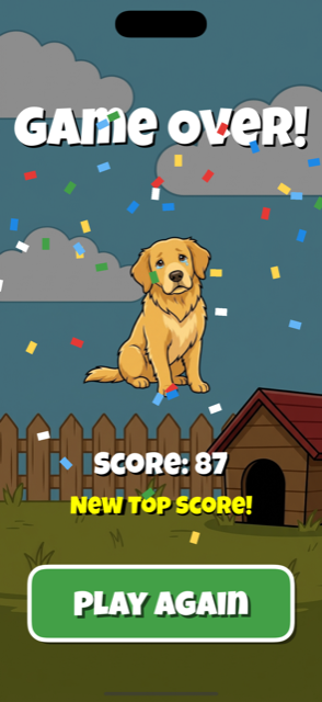 A new top score with confetti